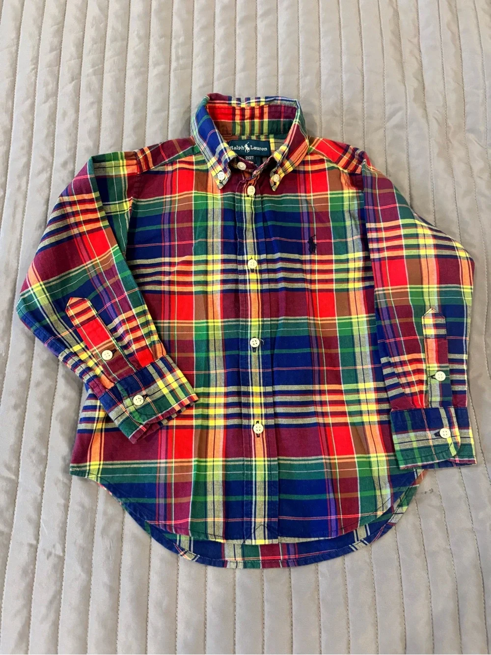 Ralph Lauren Multi-Color Plaid Button-Down Shirt